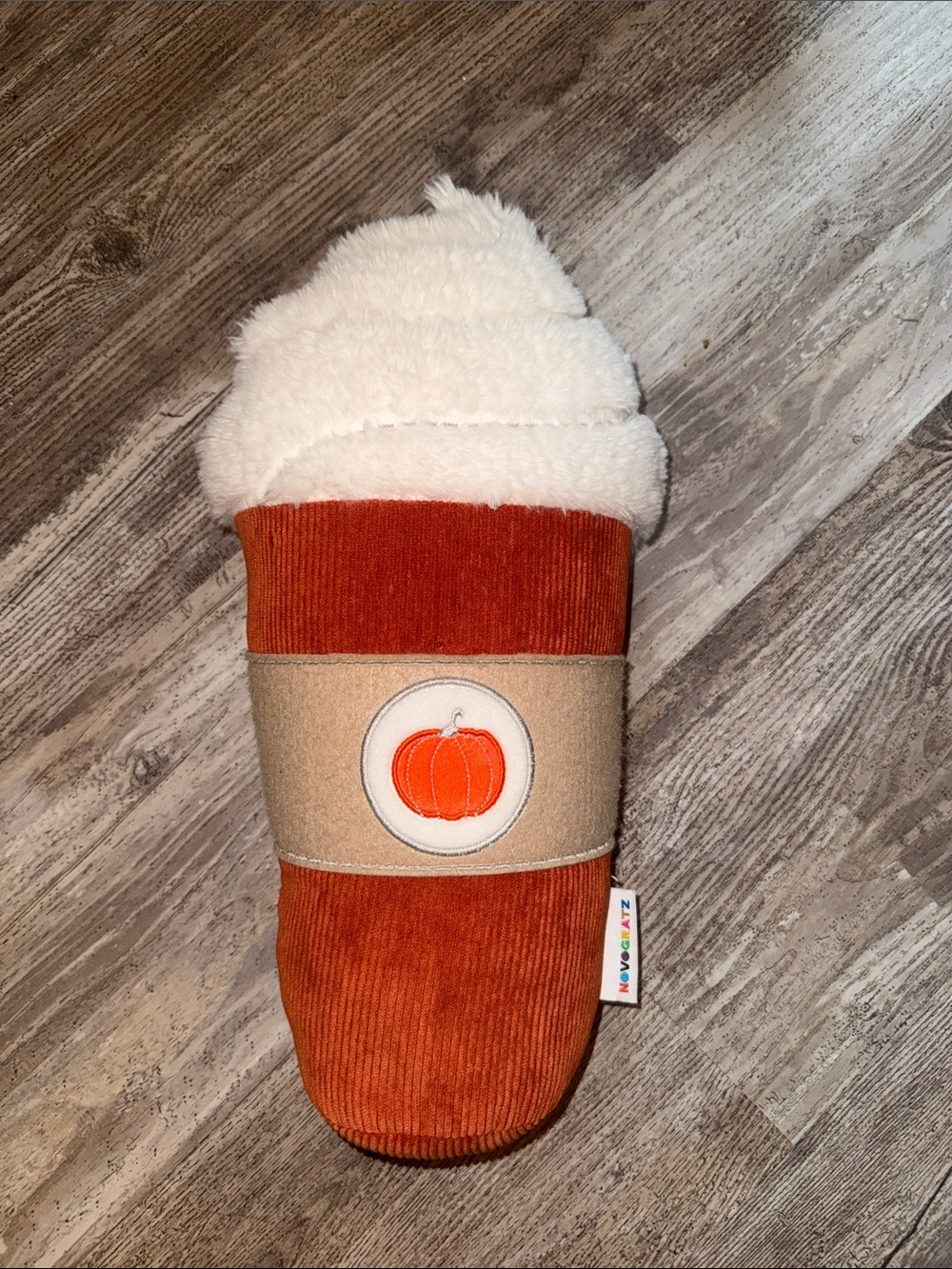 Orange and Cream Accent Pillow by